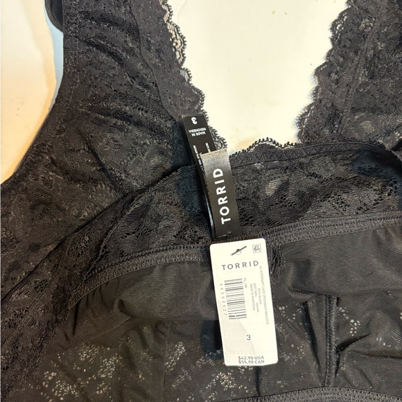 Torrid Black Lace Bralette 3x - Picture 5 of 7